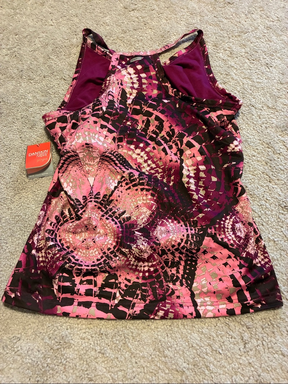 Danskin Pink & Magenta Patterned Athletic Tank - Picture 8 of 8